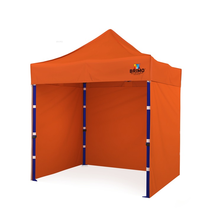 Cort de petrecere portocaliu, Brimo 2x2m Exclusive Otel