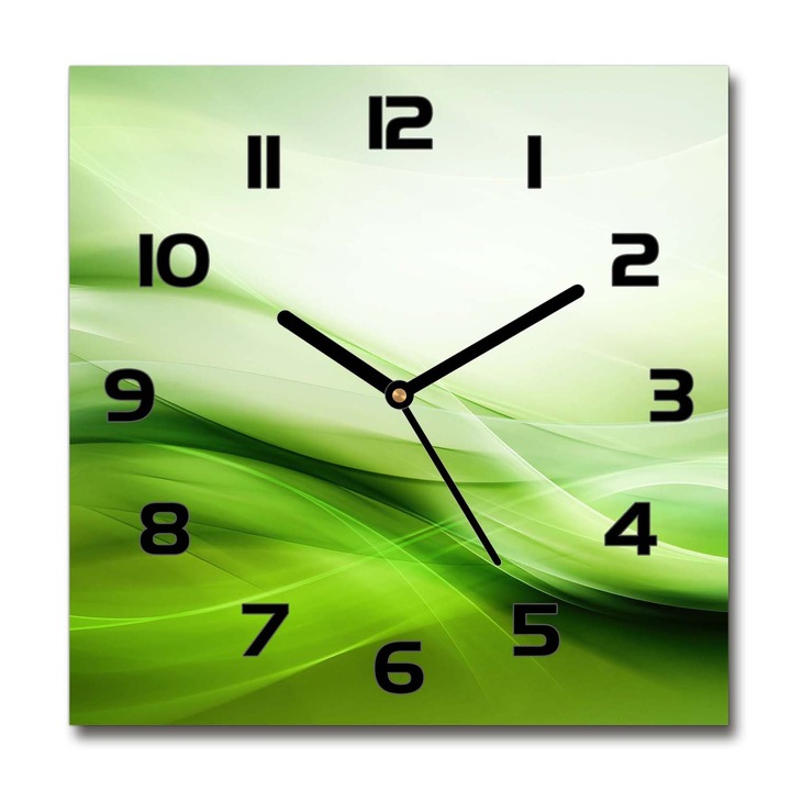 Dekor órá, Tulup, Zöld hullámok háttér, 30x30 cm