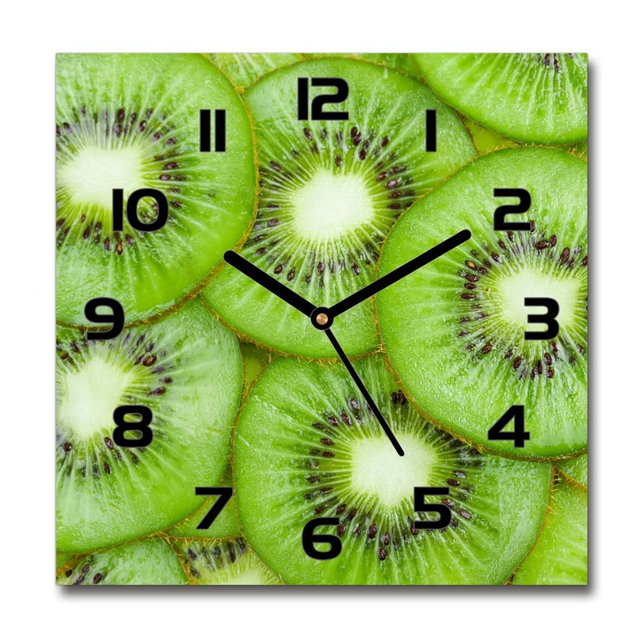 Dekor órá, Tulup, falióra, Kiwi, 30x30 cm