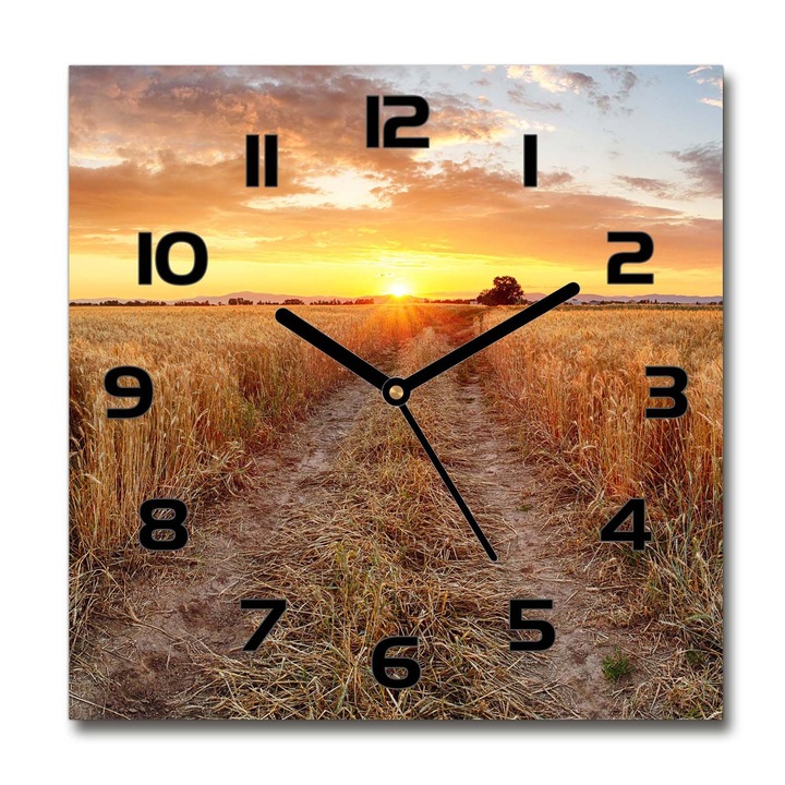Dekor órá, Tulup, falióra, Búzamező, 30x30 cm