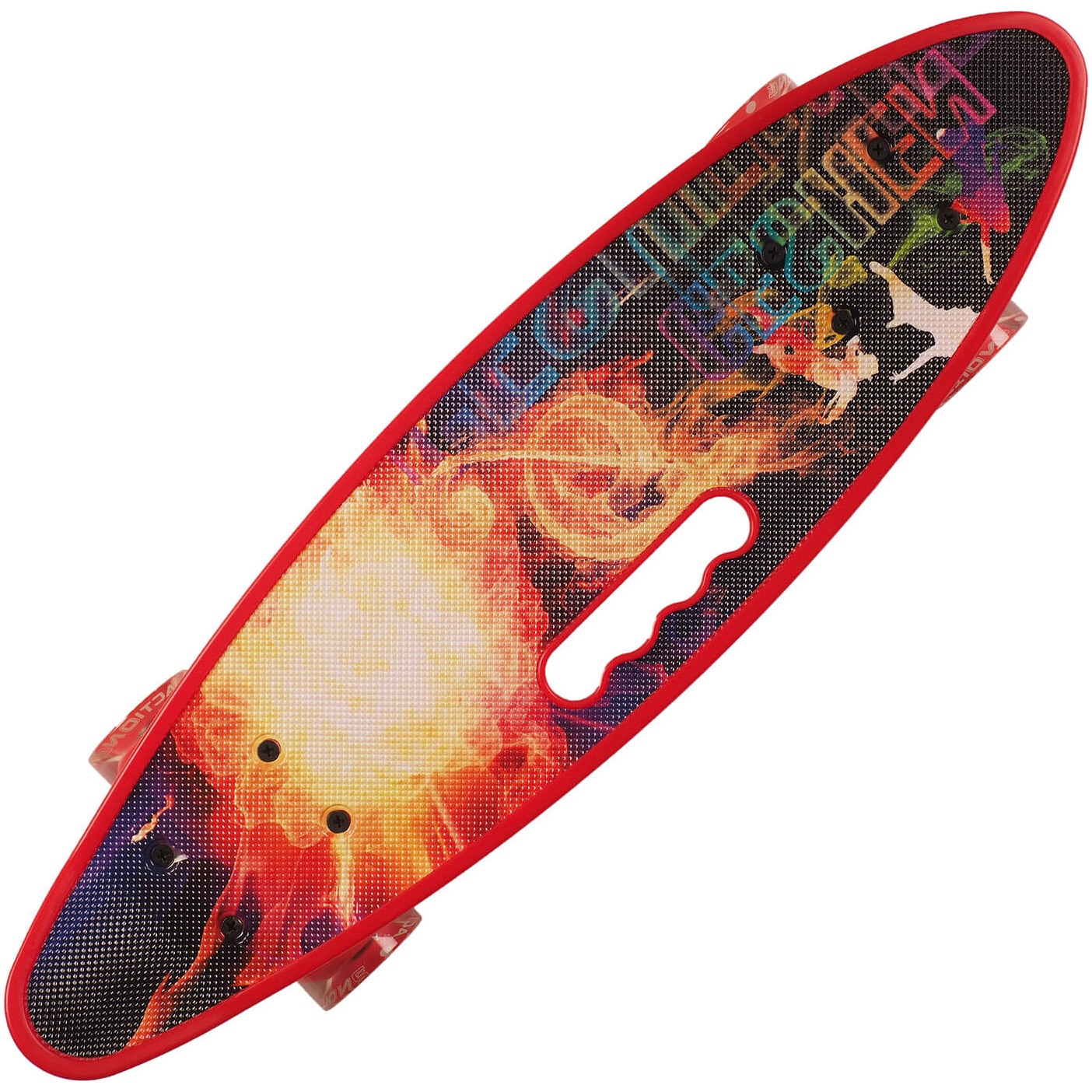 Penny board Action One® Portabil ABEC-7, PU, Aluminiu, Fire, pentru copii