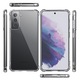 Szilikon burkolat Clear Extra Slim ütéscsillapító technológia, kompatibilis a Samsung Galaxy S21 5G telefonnal, átlátszó