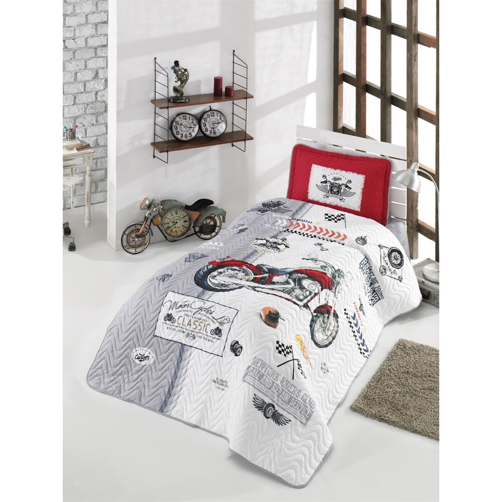 Cuvertura matlasata + 1 fata perna, bumbac 100% ranforce, 2 piese, Pucioasa, Arizona