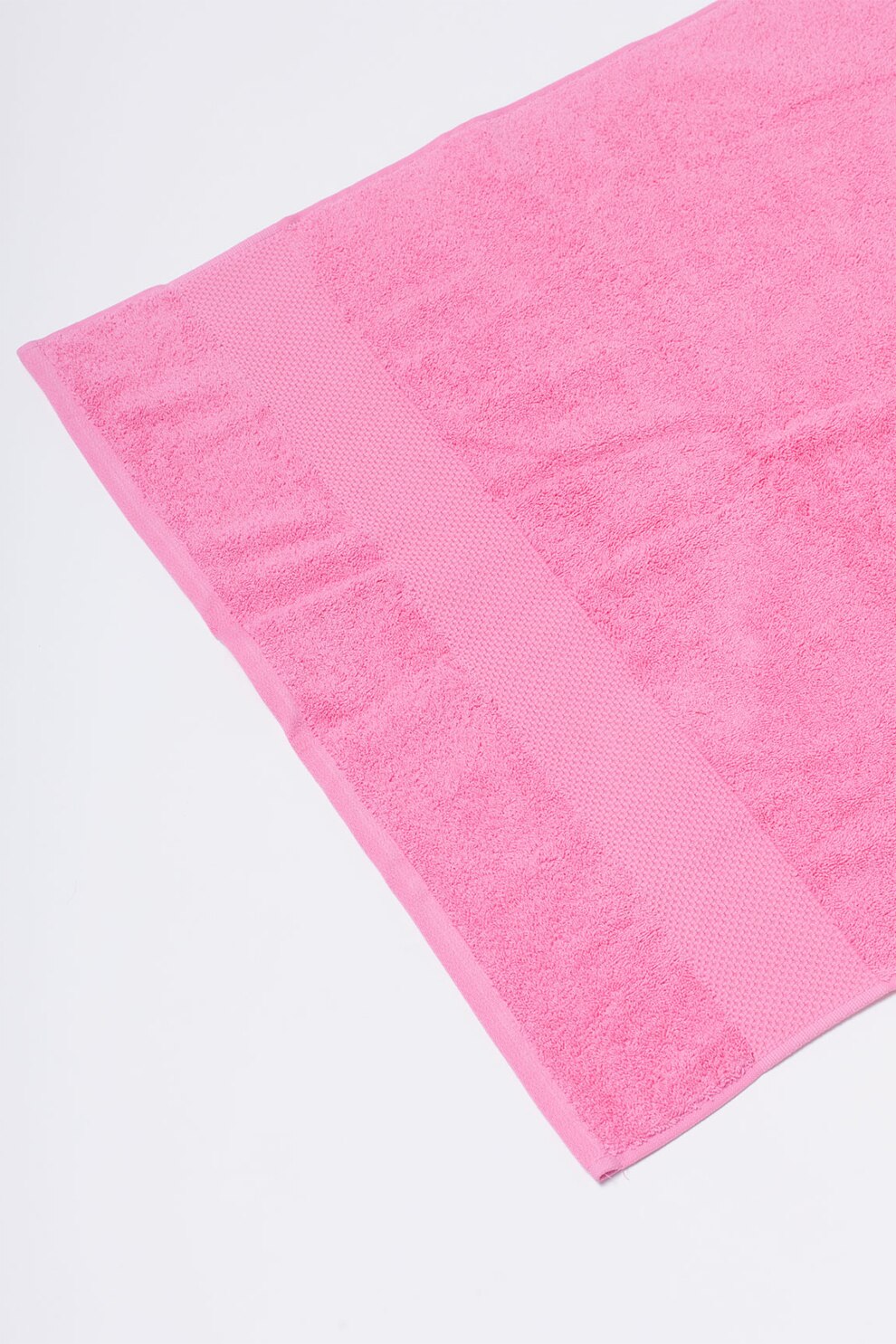 Sofiaman, Prosop de baie din bumbac, cu model uni, Roz, 50x90 CM Standard
