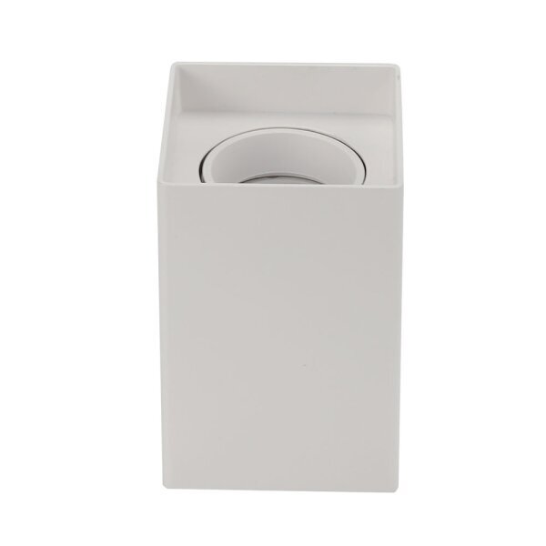 Corp de iluminat patrat din plastic GU10, Optonica, maxim 10W, Alb