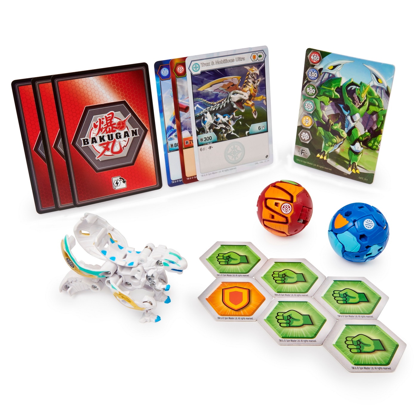 Starter Pack Bakugan Armored Alliance - Trox, Ryerazu, Cimoga - Figurines Neuves