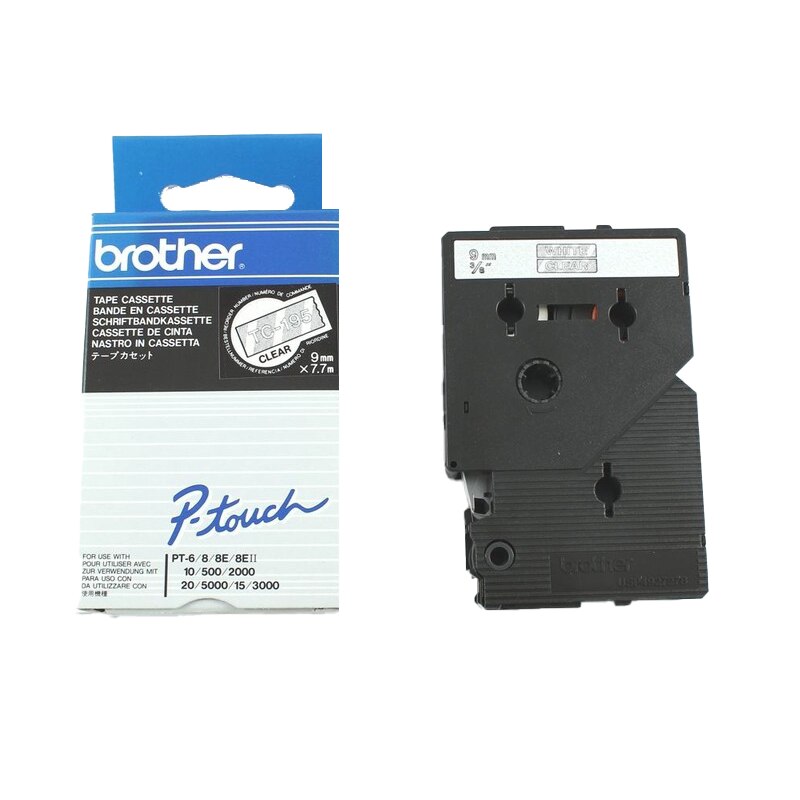Banda Continua Laminata Etichete Brother TC195 9mm x 7.7m