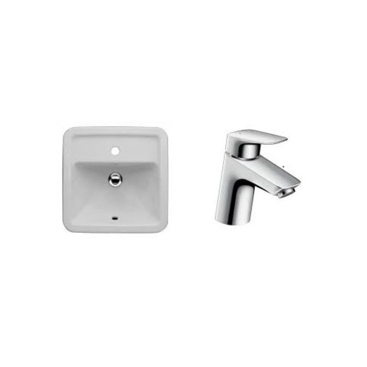 Lavoar incastrat 45x45cm + baterie