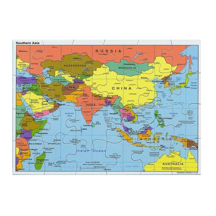 Azsia térkép 1111 puzzle 24 darabos