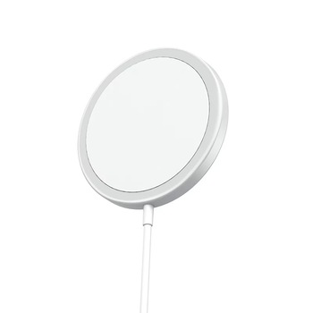 Incarcator Magnetic Wireless Magsafe Yesido by OZ™ pentru Apple iPhone 12/12 Pro/12 MAX, White Incarcator Magnetic Wireless Magsafe Yesido by OZ™ pentru Apple iPhone 12/12 Pro/12 MAX, White
