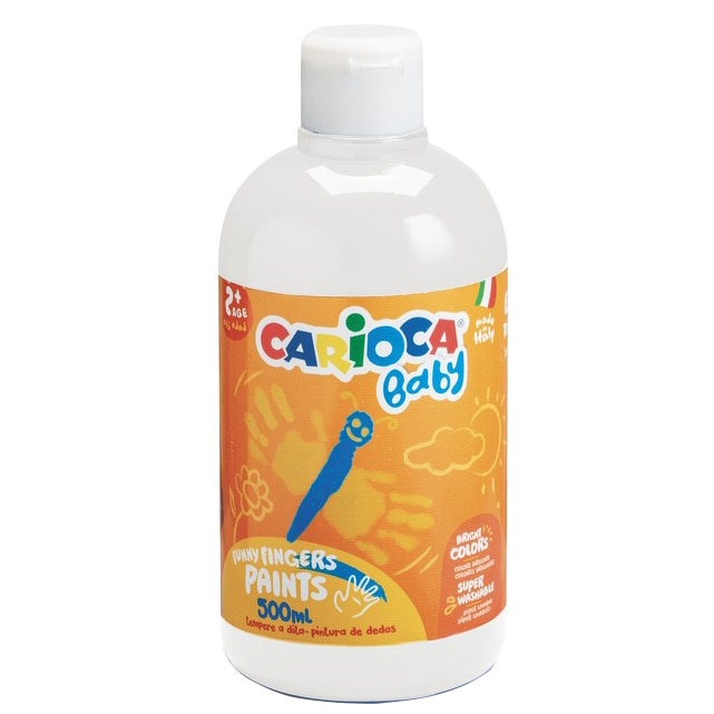 Acuarele Carioca Baby Finger Paint, 500ml, Alb 