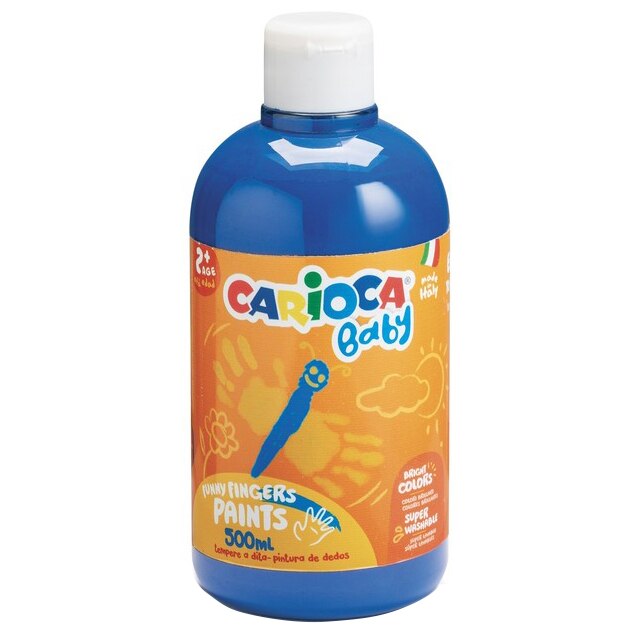 Acuarele Carioca Baby Finger Paint, 500ml, Albastru