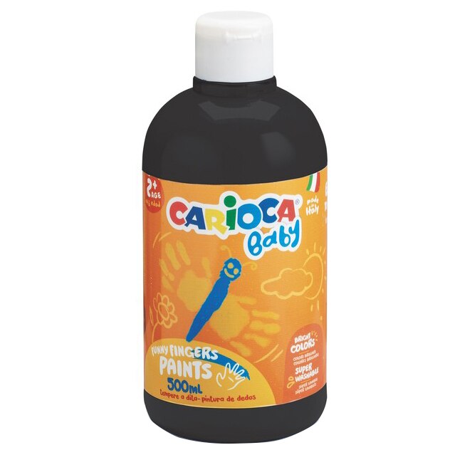 Acuarele Carioca Baby Finger Paint, 500ml, Negru