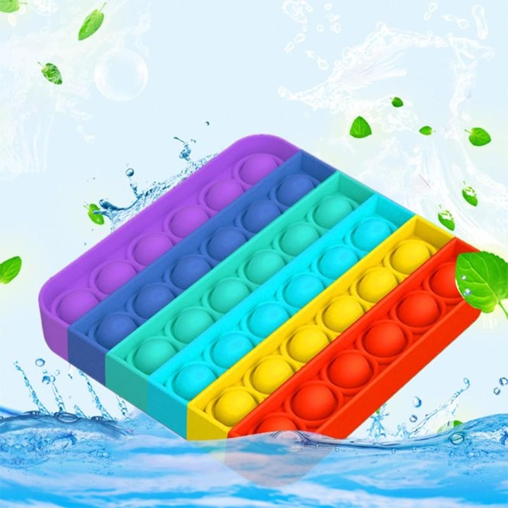 Jucarie POP IT!, antistres, patrat, multicolor
