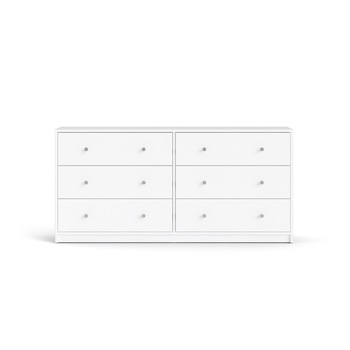 Comoda May, Tvilum, 2x3 sertare, 143x68x31 cm, Alb Comoda May, Tvilum, 2x3 sertare, 143x68x31 cm, Alb