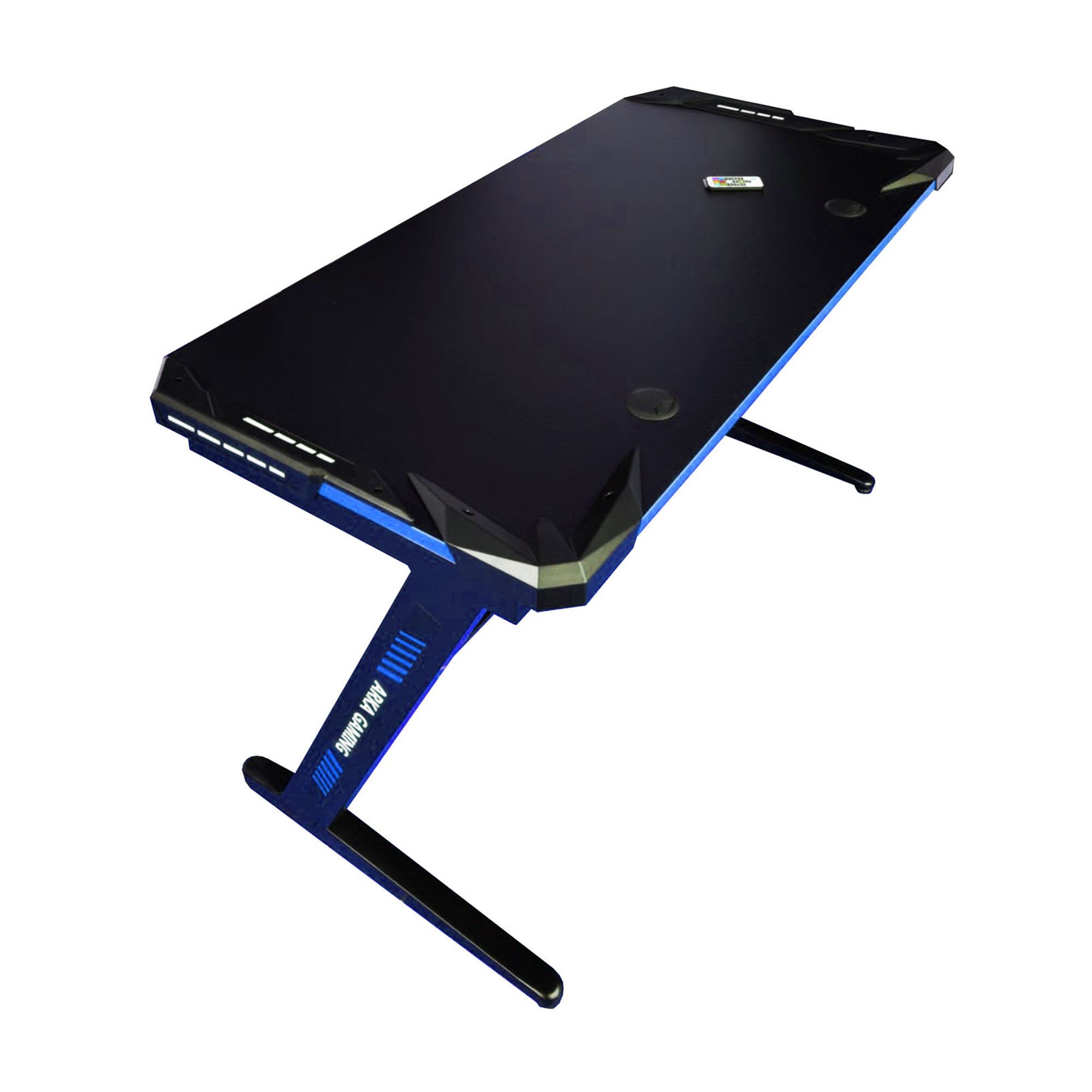 Birou Arka Gaming Z6 Fantasy lumini led, suprafata negru albastru carbon 120*60cm, structra otel 1.5mm