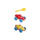 Set jucarie interactiva Galaxy Angry Air Race, 2 masinute incluse, pompa manuala,racheta si miniatura astronaut, distractiva, 12 baloane incluse, usor de montat, galben, Doty