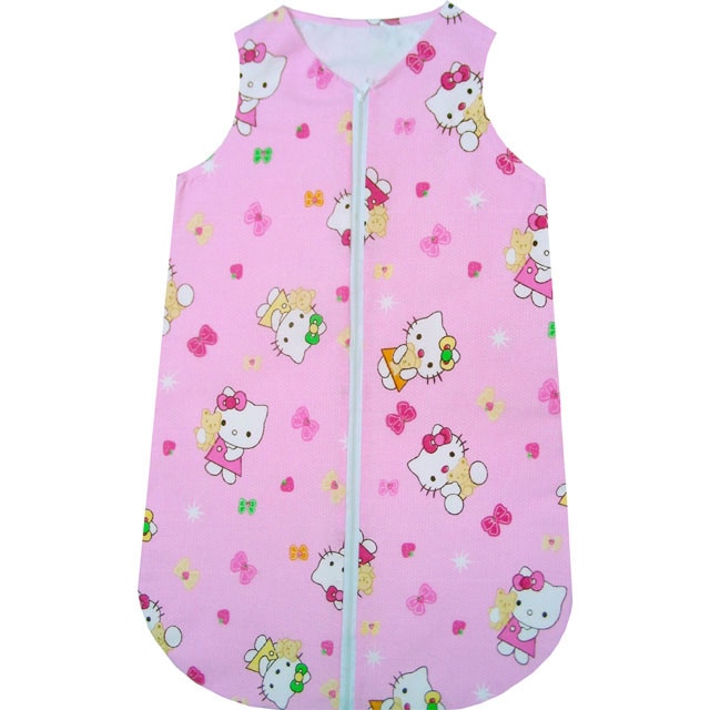 Sac de dormit iarna Pisicuta cu capsuni roz 94 cm