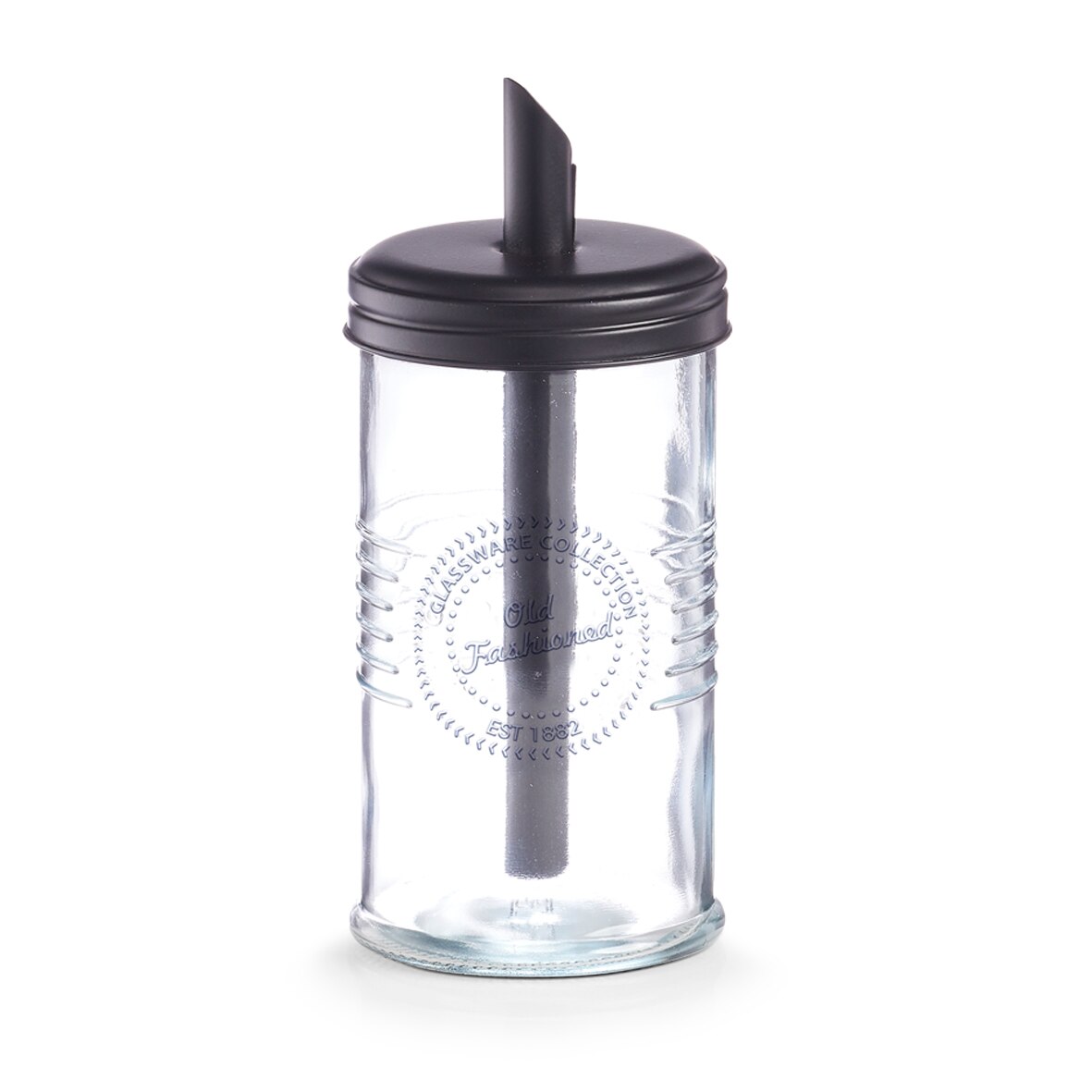 Zaharnita transparenta/neagra,din sticla si metal,Zeller