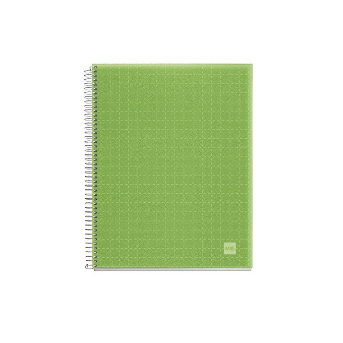 Caiet Miquelrius, A4, patratele, 140 file, Apple Green, coperta polipropilena