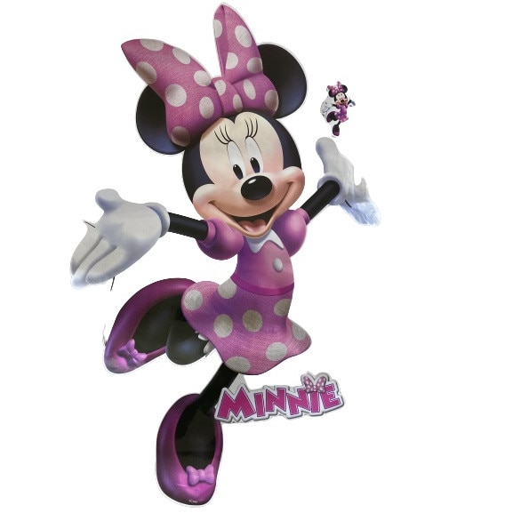 Sticker decorativ Minnie Mouse 55 cm/85 cm cu sticker mic cadou