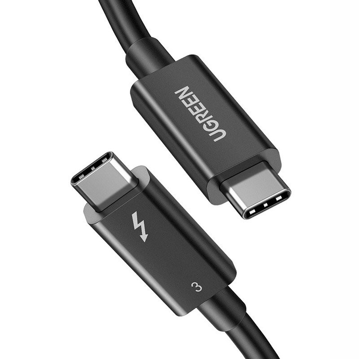 Ugreen USB Type C - USB Type C кабел (Thunderbolt 3 - 40 Gbps / USB 3.2 Gen 2) Fast Charge Power Delivery 100 W 5 A 2 m черен (US341 70952)