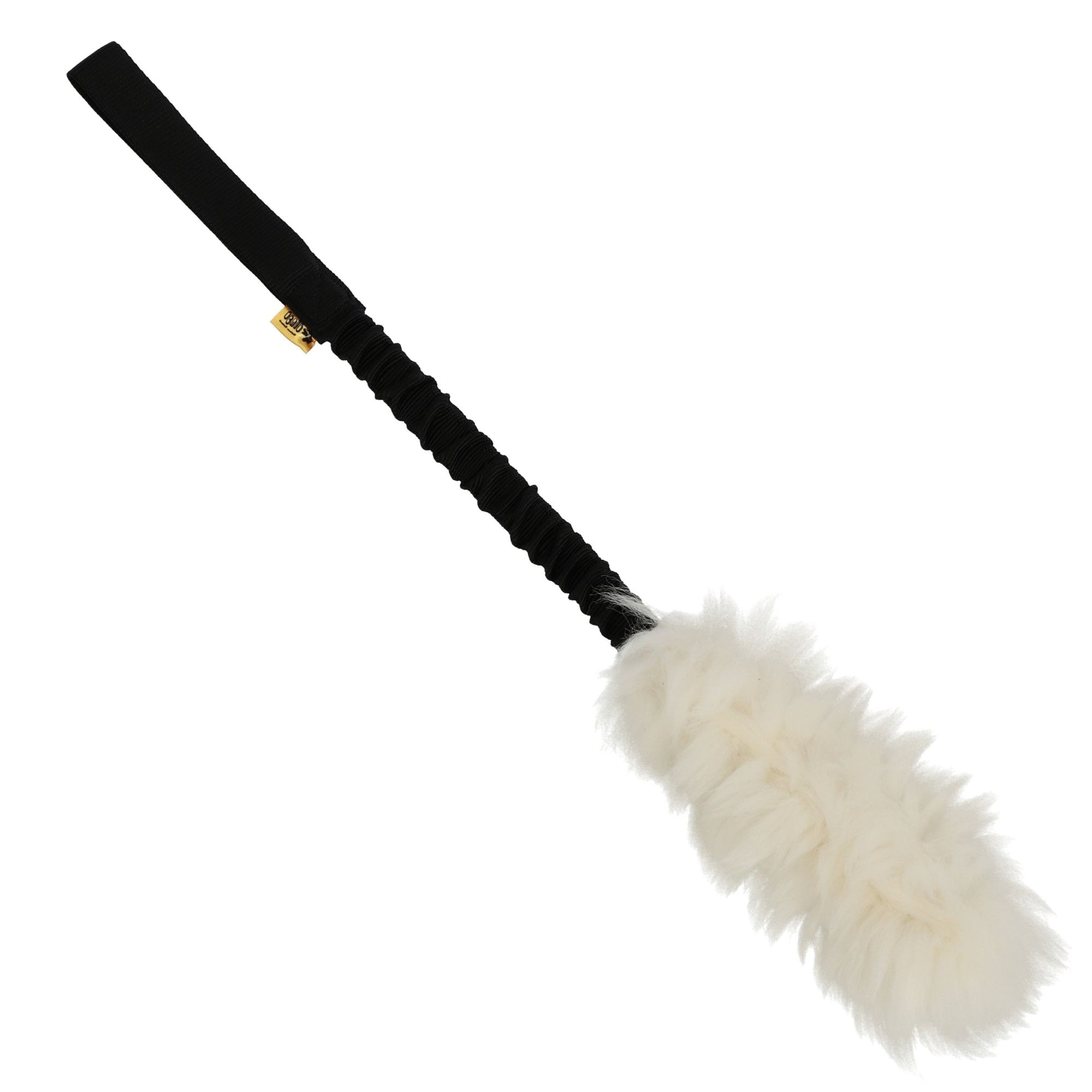 Baton muscare pentru dresaj, DINGO, blana de oaie, negru/alb