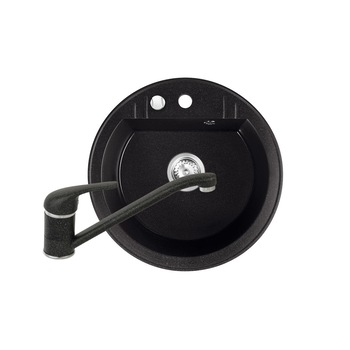 Set Chiuveta bucatarie Ferro Mezzo II 1 Cuva Rotunda 51 cm GRAFIT si Baterie Ferro FREYA stativa bucatarie BRF4B Set Chiuveta bucatarie Ferro Mezzo II 1 Cuva Rotunda 51 cm GRAFIT si Baterie Ferro FREYA stativa bucatarie BRF4B