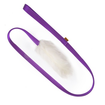 Baton muscare pentru dresaj, DINGO, blana de oaie, violet/alb, 130 cm Baton muscare pentru dresaj, DINGO, blana de oaie, violet/alb, 130 cm