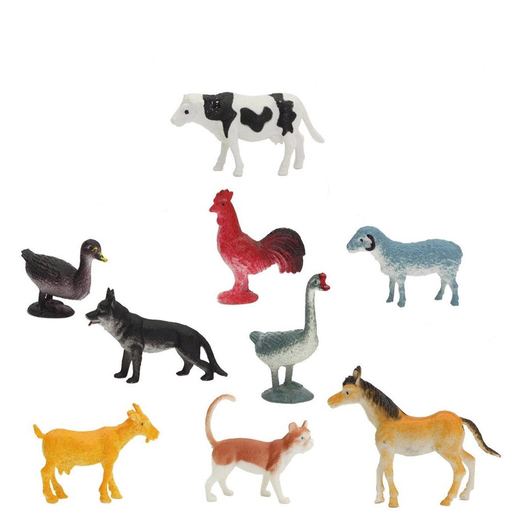 Set figurine pentru copii, Animale de la ferma ,8 piese