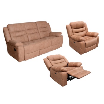 Set Adaline Wiskey, Mobila Domnel, canapea 3 loc cu 2 reclinere manuale si 2 fotolii cu reclinere electrice si port USB, Stofa poliester 100% Nubuck, water repellent Set Adaline Wiskey, Mobila Domnel, canapea 3 loc cu 2 reclinere manuale si 2 fotolii cu reclinere electrice si port USB, Stofa poliester 100% Nubuck, water repellent