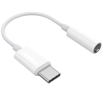 Adaptor audio USB Type-C la port Jack 3.5mm, Alb Adaptor audio USB Type-C la port Jack 3.5mm, Alb