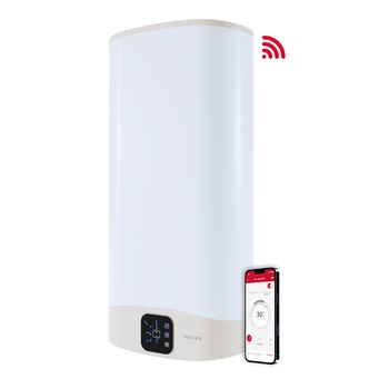 Boiler electric Ariston Velis Dune Wi-Fi 50, 1500 W, instalare orizontala si verticala, 45l, Alb
