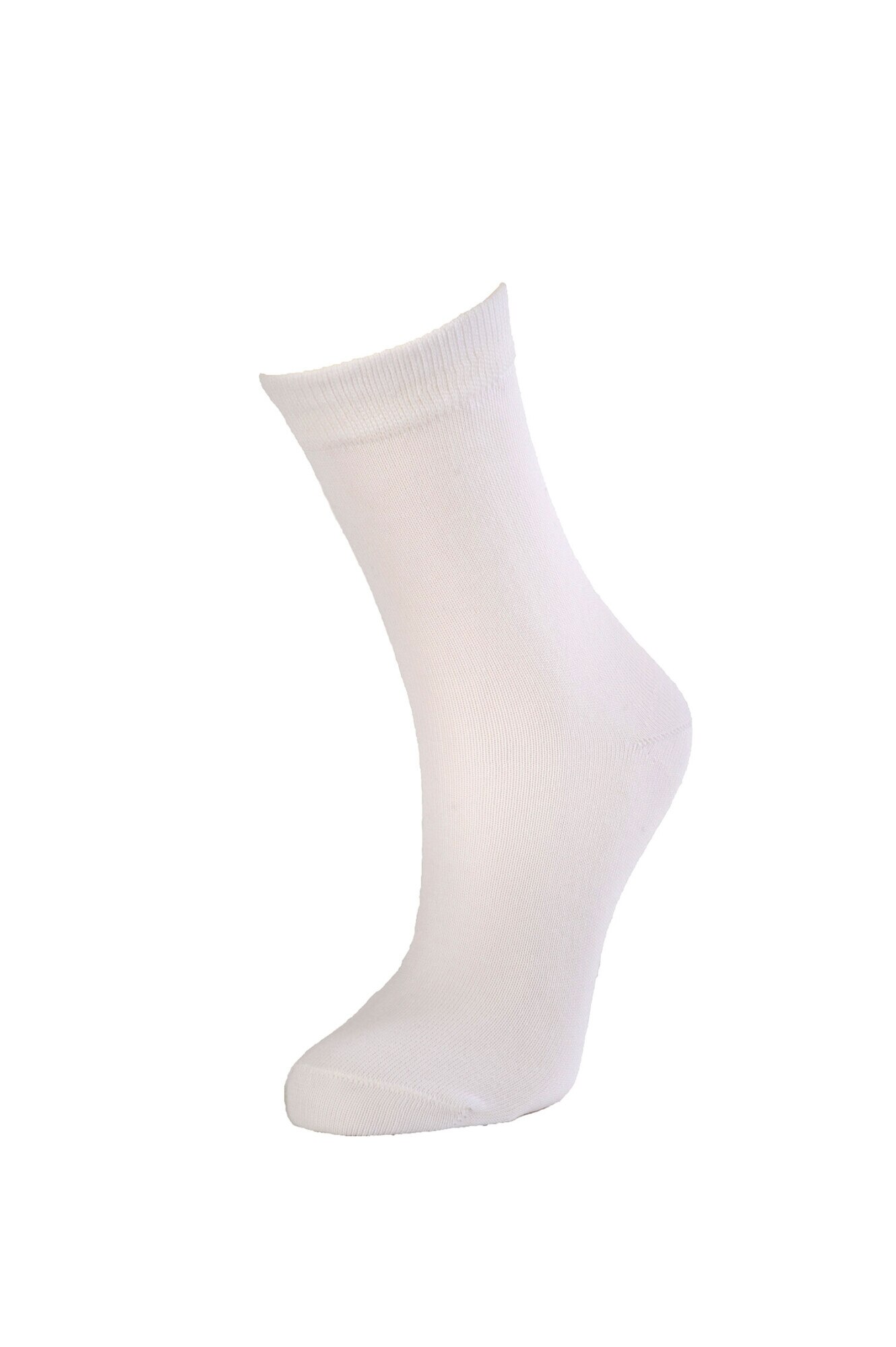 Sosete clasice, din bumbac, pentru femei, Mondex, Alb