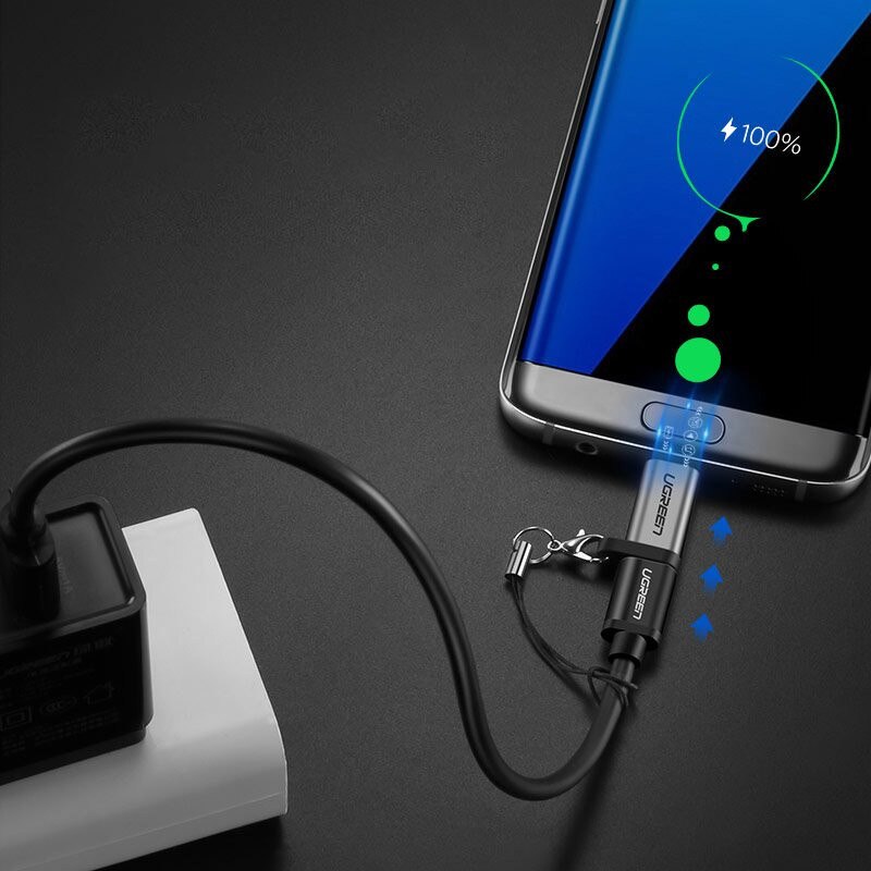 Адаптер Ugreen USB Type C към micro USB сив (50590) - eMAG.bg