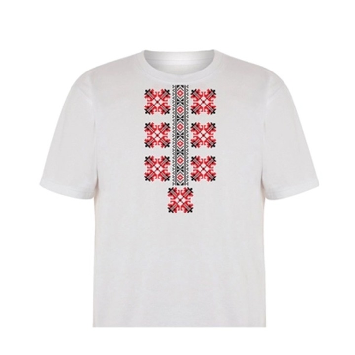 Tricou cu motiv popular, Alb, XL