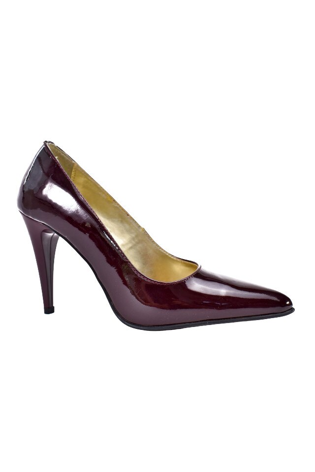 Pantofi dama Alice, 1000, Piele naturala, visiniu, 37 EU