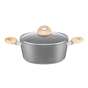 Oala cu capac Ambition invelis Stone Effect 28cm Kenya Oala cu capac Ambition invelis Stone Effect 28cm Kenya