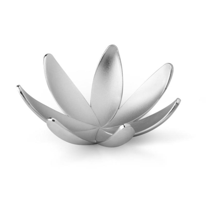 MAGNOLIA ékszertartó, magnólia virág formájú, króm, cink