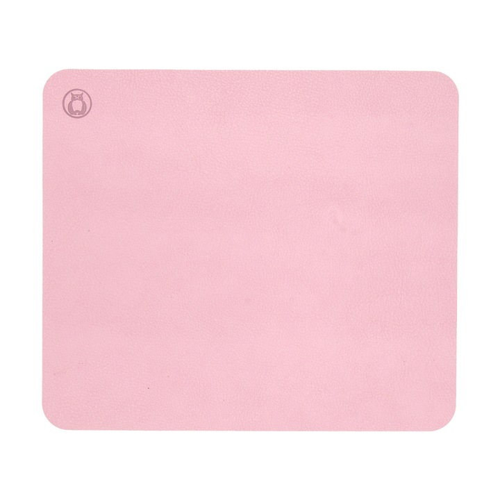 Mousepad Flexi M, din piele PU, cu doua fete, pentru protectie birou, UNIKA, roz/gri
