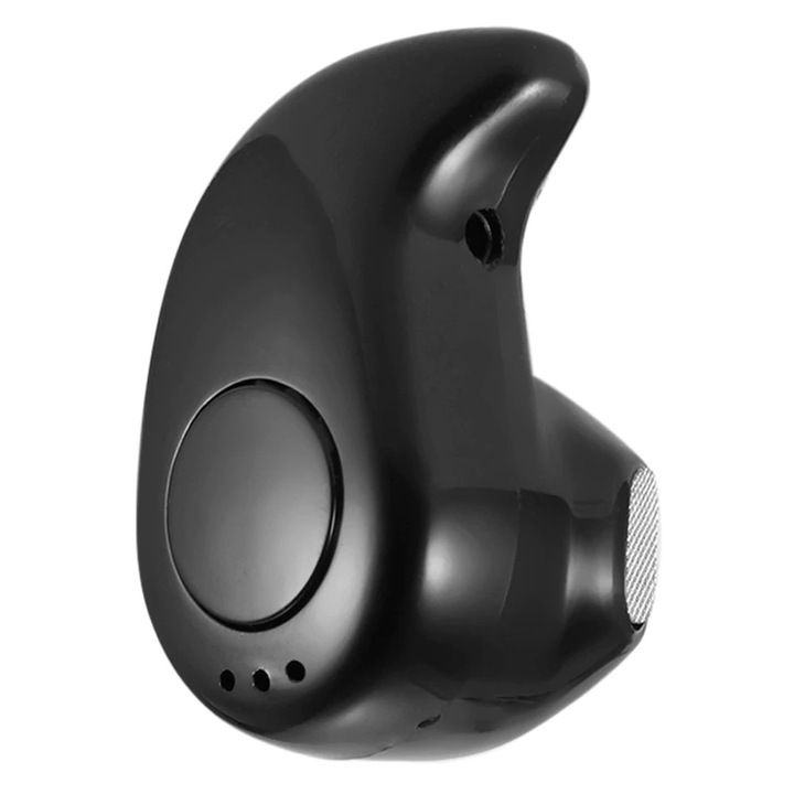 Мини Bluetooth слушалки, 10м, Невидими, Черен, A2DP