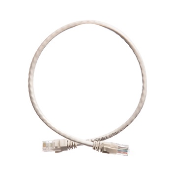 Patch cord cat5e 1 m alb Patch cord cat5e 1 m alb