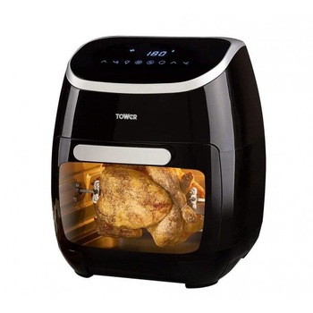 Cuptor Electric cu Aer Cald si Rotisor Tower T17039 5-in-1, Control Digital, Panou Touch, Volum Mare de 11 Litri, Putere 2000w Cuptor Electric cu Aer Cald si Rotisor Tower T17039 5-in-1, Control Digital, Panou Touch, Volum Mare de 11 Litri, Putere 2000w
