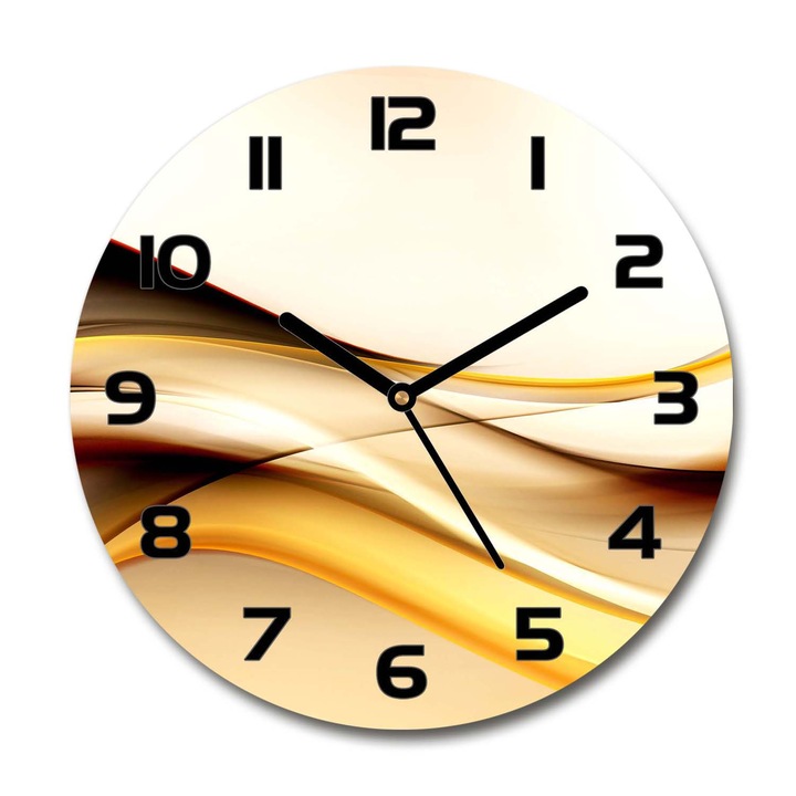 Falióra óra, elvont hullámok, Sárga, 30 fi cm