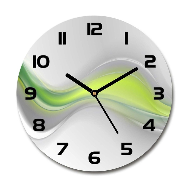 Óra Dekoratív, elvont hullámok, Zöld, 30 fi cm