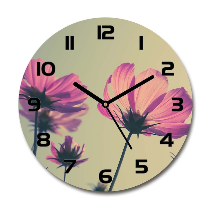 Dekor órá, Tulup, rózsaszín virágok, 30fi cm