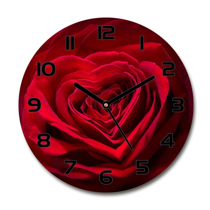 Dekor órá, Tulup, Vörös rózsa szív, 30fi cm