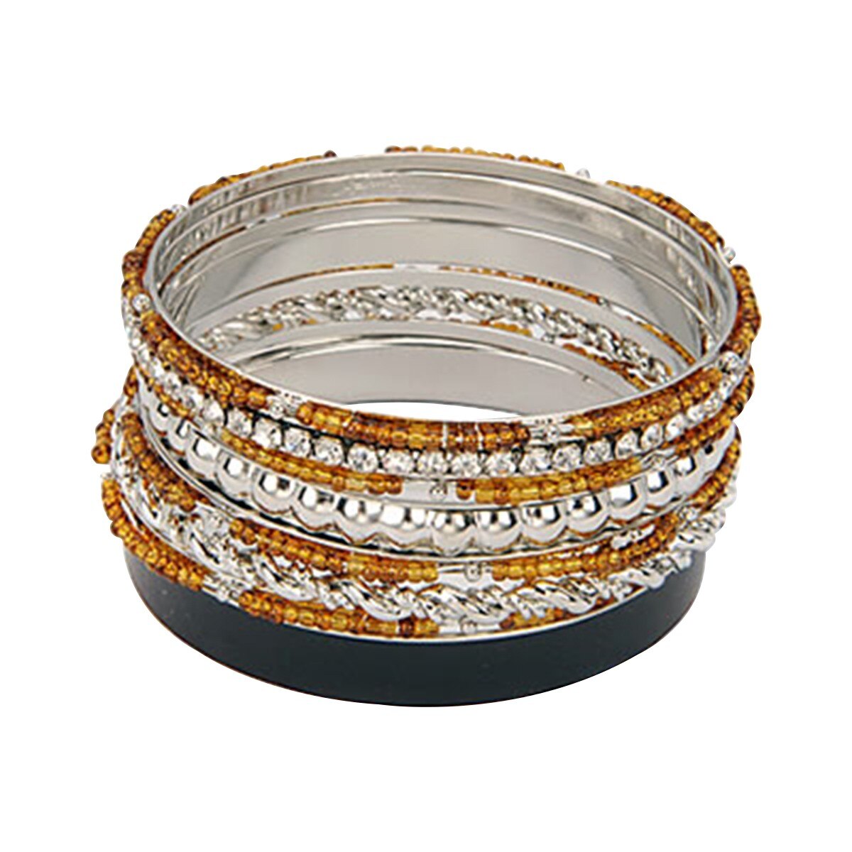 Set bratari ZZV in nuante de alb, argintiu si negru