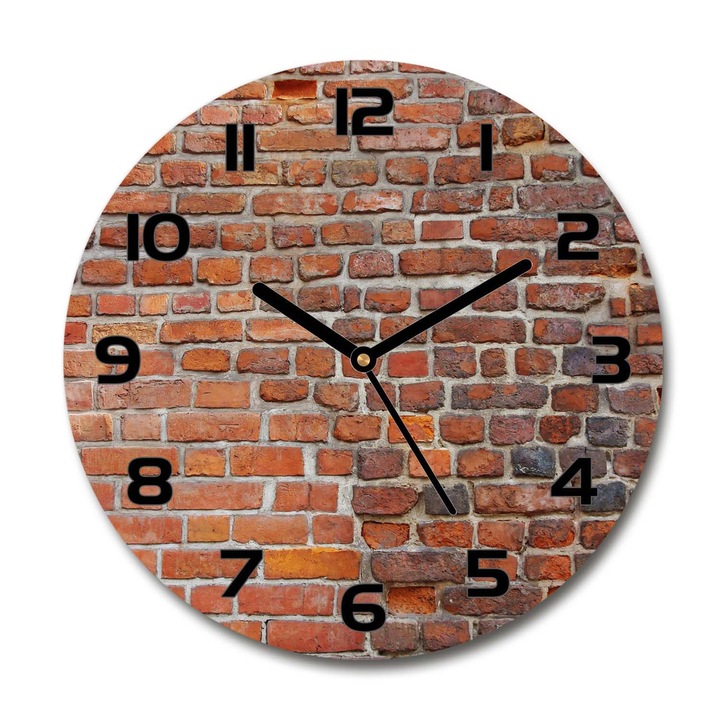 Dekoratív óra, téglafal, Narancssárga, 30 fi cm