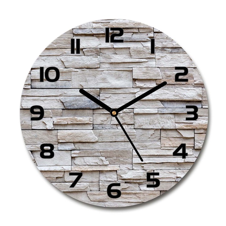 Fali óra, kő fal, Bézs, 30 fi cm